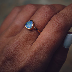 Fallen Star Opal Elfin Ring