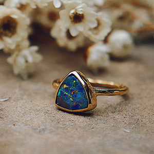 Fallen Star Opal Elfin Ring
