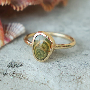 Ocean Jasper Elfin Ring