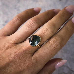 Ocean Jasper Elfin Ring