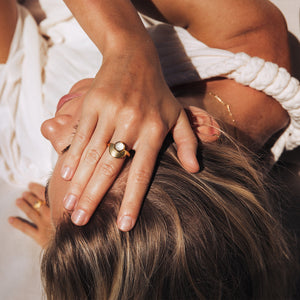 CUSTOM - Be Open Ring || Moonstone