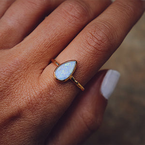 Fallen Star Opal Elfin Ring