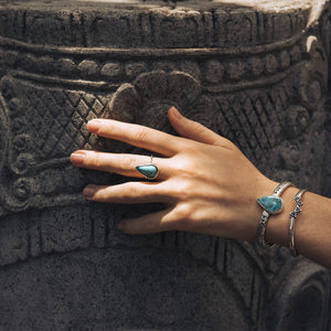 Azure Chrysocolla Elfin Ring