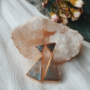 Ancestor Earrings || LABRADORITE