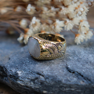 Women's Ring - moonstone - Xavier Rudd Collab