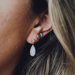 Fallen Star Earrings || oval