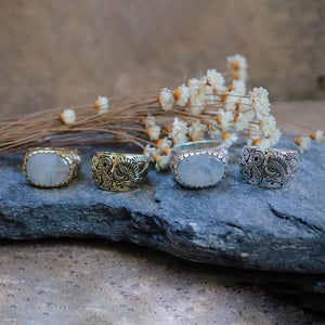 Women's Ring - moonstone - Xavier Rudd Collab