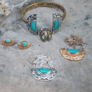 Natural Mystic Cuff || Turquoise