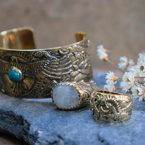 Women's Ring - moonstone - Xavier Rudd Collab