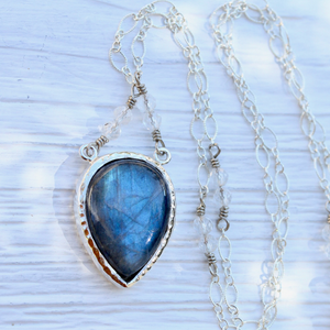 Labradorite Necklace || Tear