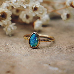 Fallen Star Opal Elfin Ring