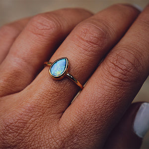 Fallen Star Opal Elfin Ring