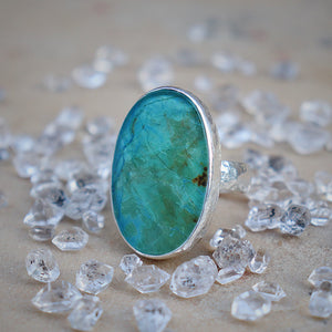 Azurite Crystal Ring