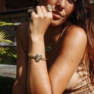 heirloom cuff || Copper Chrysocolla