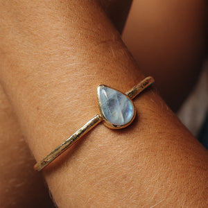 Your Center Cuff || Rainbow Moonstone