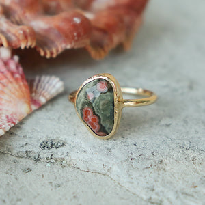 Ocean Jasper Elfin Ring