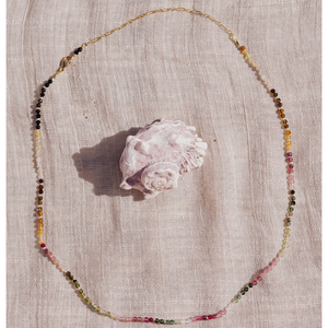 Rainbow Tourmaline || Gemstone Necklace