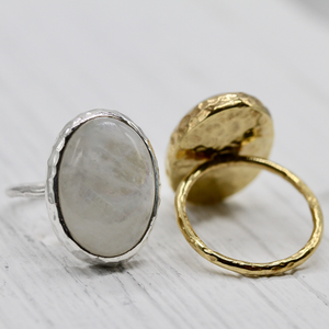 Moonstone Elfin Ring || Oval