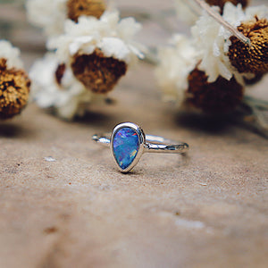 Fallen Star Opal Elfin Ring