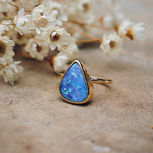 Fallen Star Opal Elfin Ring
