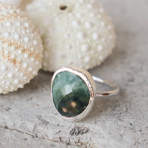 Ocean Jasper Elfin Ring