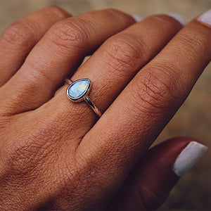 Fallen Star Opal Elfin Ring