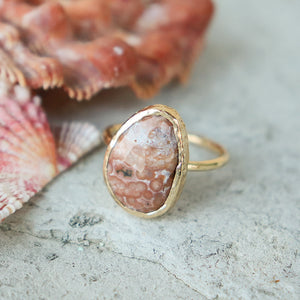 Ocean Jasper Elfin Ring
