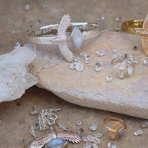 Elder Bird || Moonstone Cuff