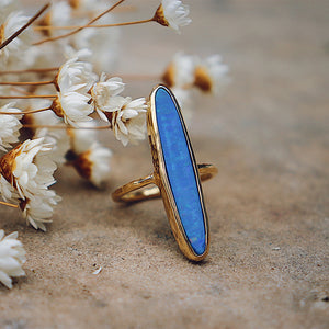 Fallen Star Opal Elfin Ring