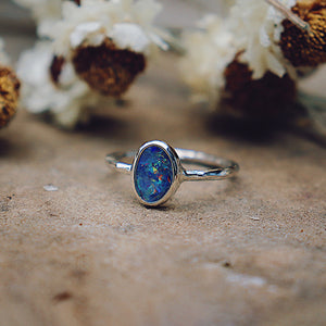 Fallen Star Opal Elfin Ring