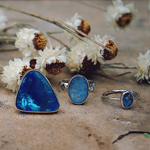 Fallen Star Opal Elfin Ring