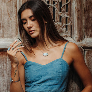 Rainbow Moonstone Tear Necklace