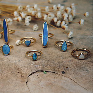 Fallen Star Opal Elfin Ring