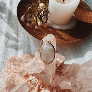Moonstone Elfin Ring || Diamond