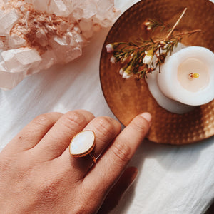 Moonstone Elfin Ring || Diamond