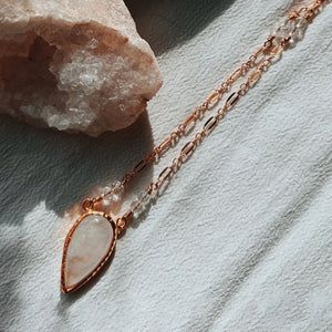 Moonstone Necklace || slim tear