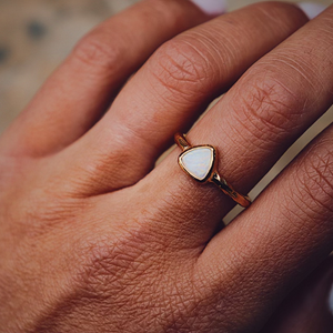 Fallen Star Opal Elfin Ring