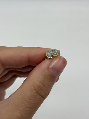 Fallen Star Earrings || oval