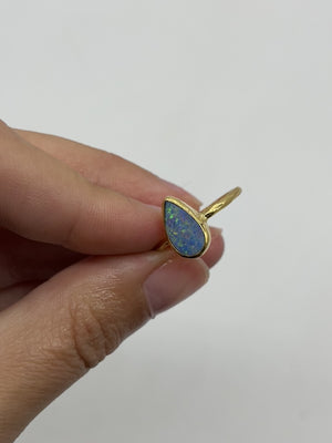 Fallen Star Opal Elfin Ring