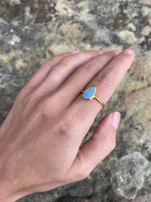 Fallen Star Opal Elfin Ring