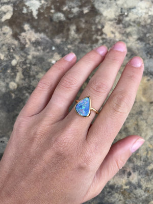 Fallen Star Opal Elfin Ring