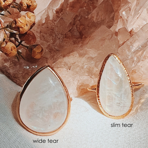 Moonstone Elfin Ring || Slim Tear