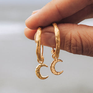 Charmed Hoops : Grand w/ Crescent Moon