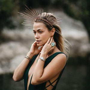 Hemisphere Cuff || Moonstone