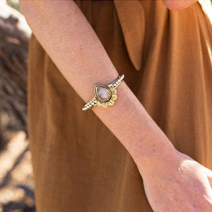 Lotus Cuff || Rose Quartz