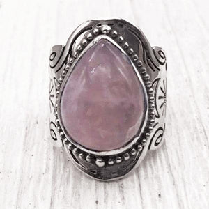 Spirit Ring || Rose Quartz Tear