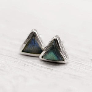 Petit Pyramid Earring : Labradorite