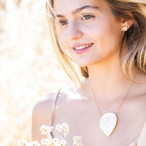 Grand Pyramid Studs :: Moonstone