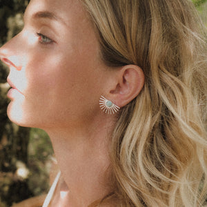 Light Ray Stud :: Larimar