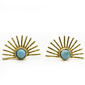 Light Ray Stud :: Larimar